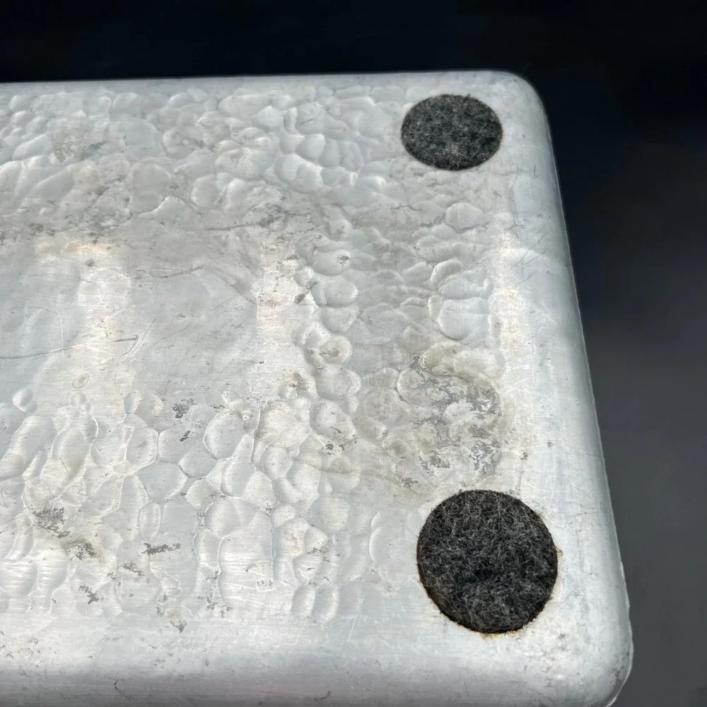 Everlast Hand Forged Aluminum Tray Vintage Floral Berry Hammered Metal 1930s 40s